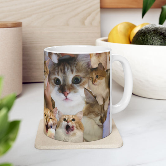 Buttercup Collage Ceramic Mug — Small (11oz)