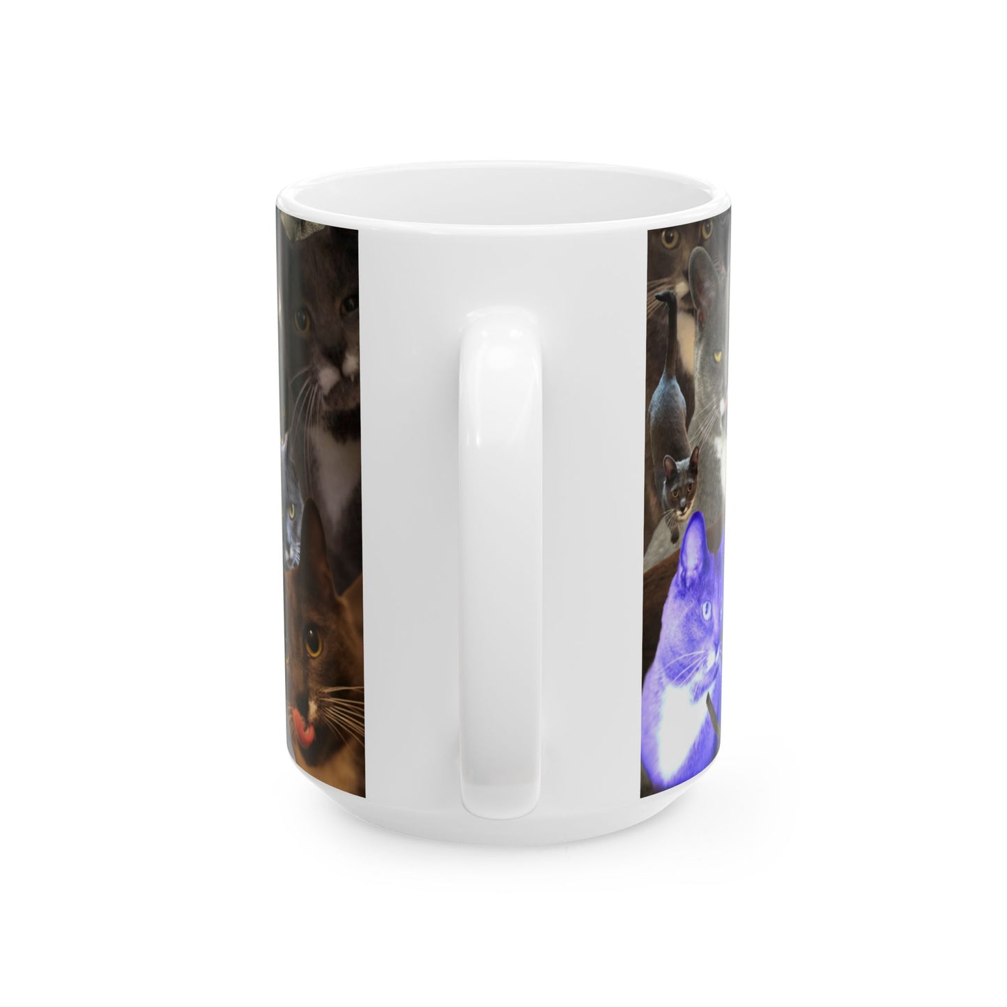 Mochi Cat Collage Ceramic Mug Large (15oz)