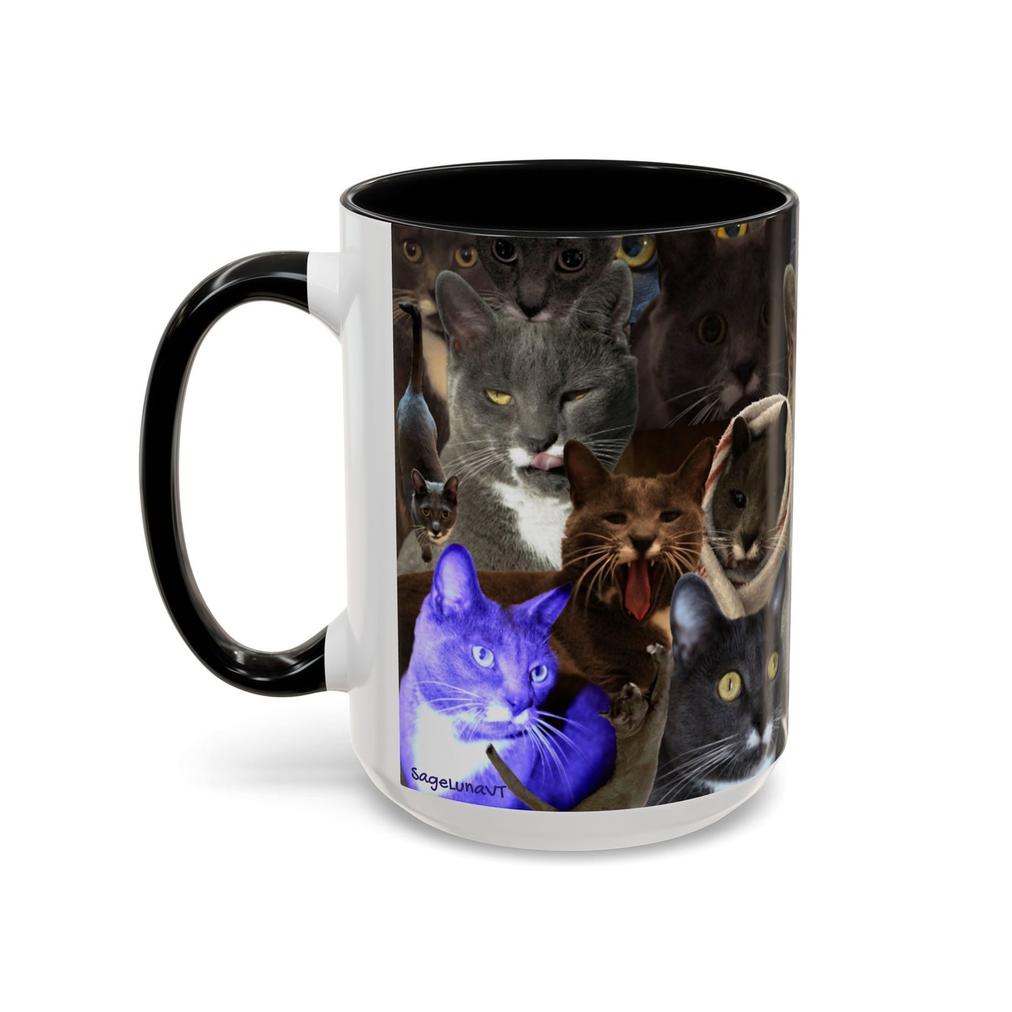 Mochi Cat Collage Mug Large (15oz)
