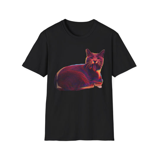 Retro Neon Mochi Cat - Graphic T-Shirt
