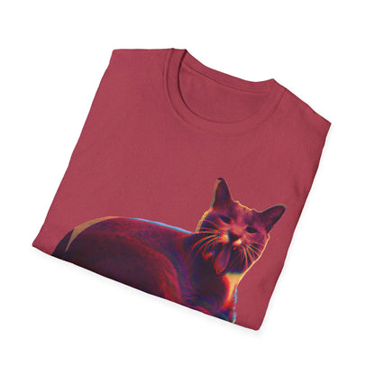 Retro Neon Mochi Cat - Graphic T-Shirt