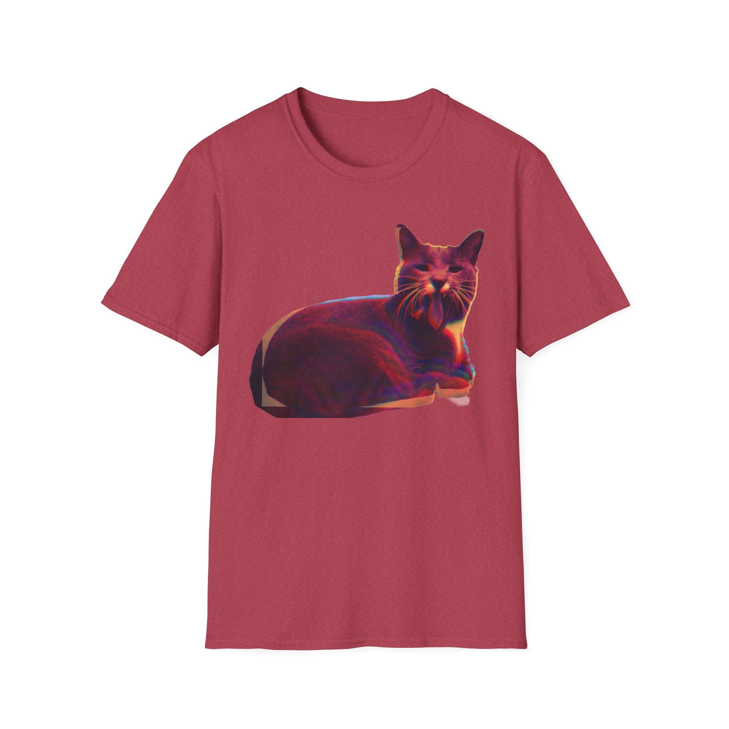 Retro Neon Mochi Cat - Graphic T-Shirt