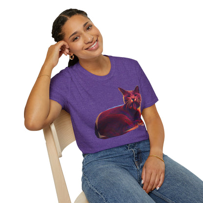 Retro Neon Mochi Cat - Graphic T-Shirt