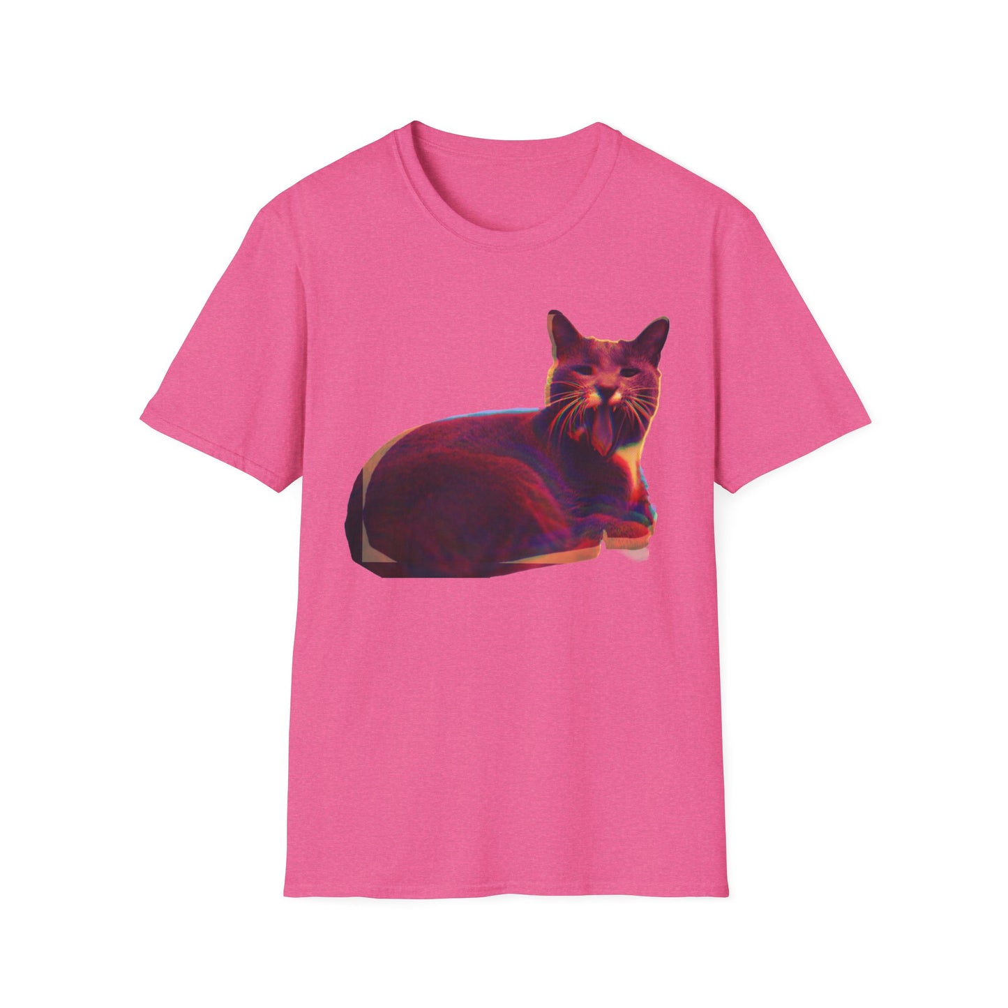 Retro Neon Mochi Cat - Graphic T-Shirt