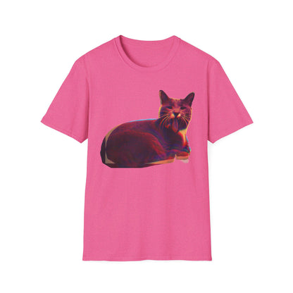 Retro Neon Mochi Cat - Graphic T-Shirt
