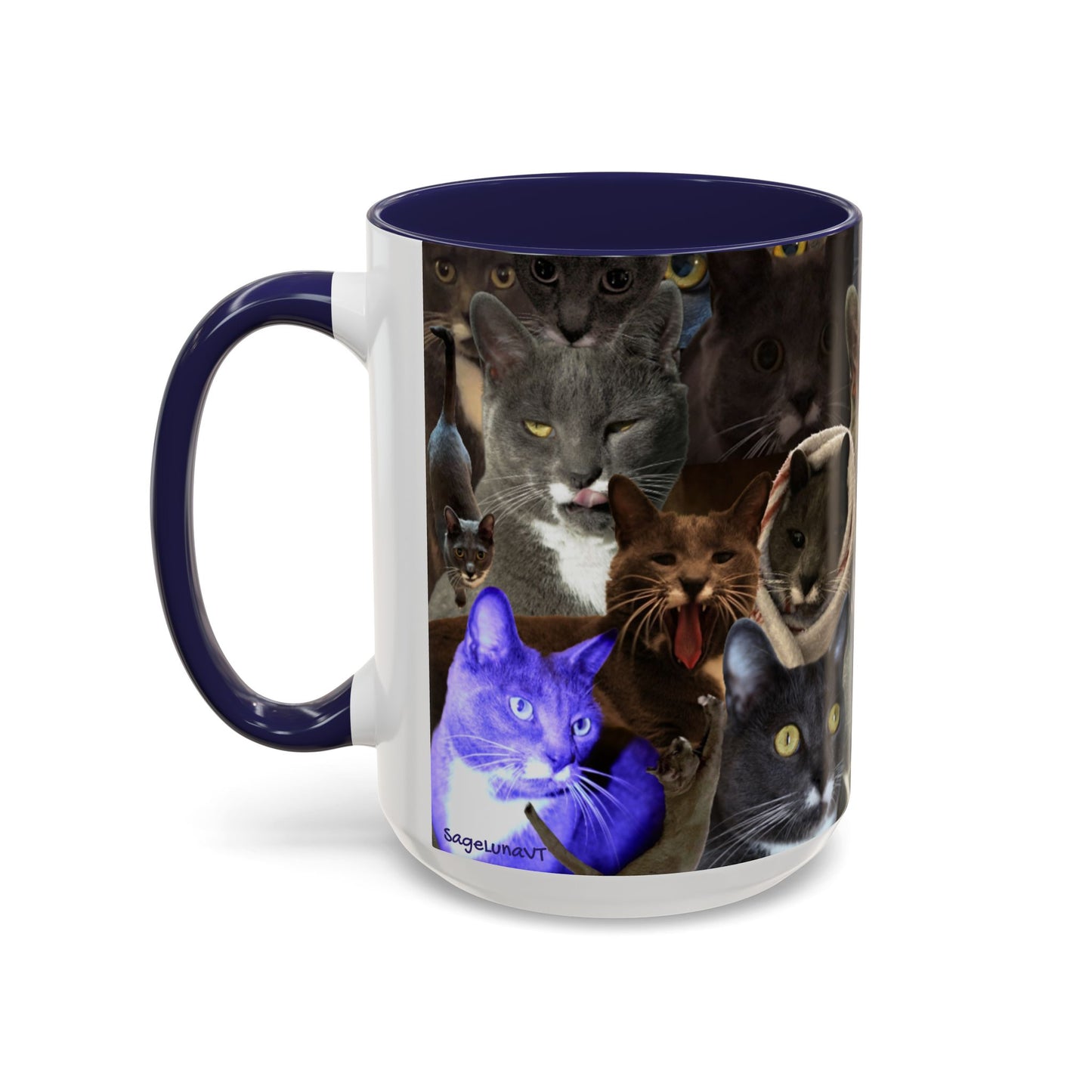 Mochi Cat Collage Mug Large (15oz)