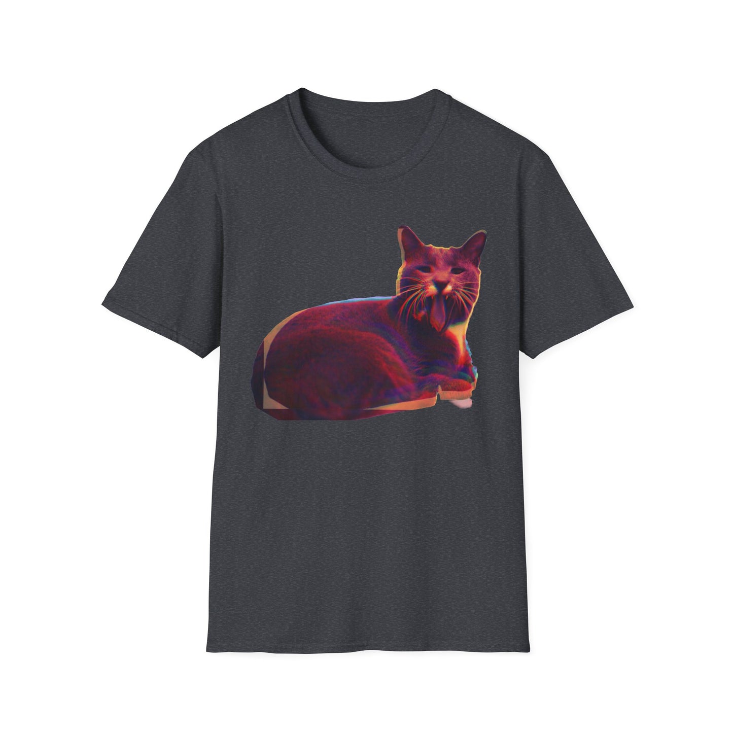Retro Neon Mochi Cat - Graphic T-Shirt