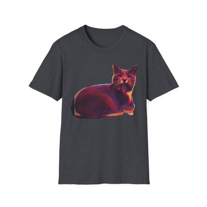 Retro Neon Mochi Cat - Graphic T-Shirt