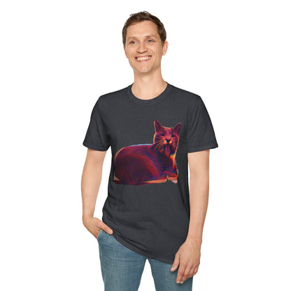 Retro Neon Mochi Cat - Graphic T-Shirt