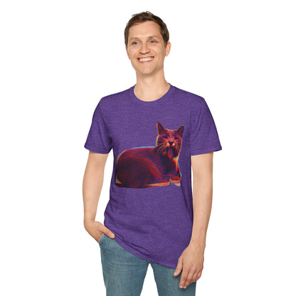 Retro Neon Mochi Cat - Graphic T-Shirt