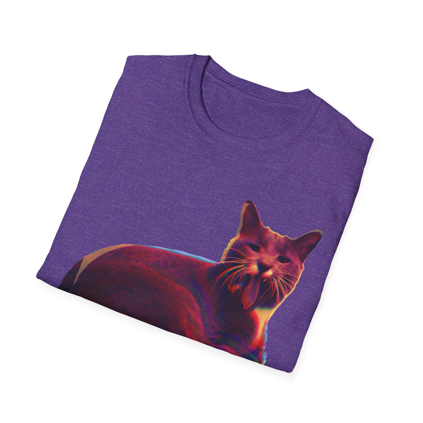 Retro Neon Mochi Cat - Graphic T-Shirt